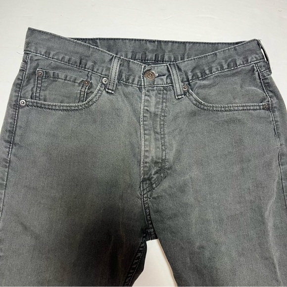 Levis 505 Mens Size 32x30 Flat Front Gray Pants Relaxed Straight Casual Jeans - Picture 3 of 10